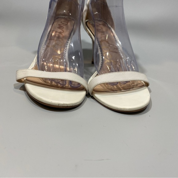 Sam Edelman Patti  Ankle Strap Open Toe White Leather Sandal Size 12 - Picture 4 of 13